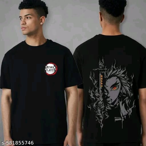 Men Cotton Oversize Tshirt RENGOKU DEMON SLAYER Anime Manga