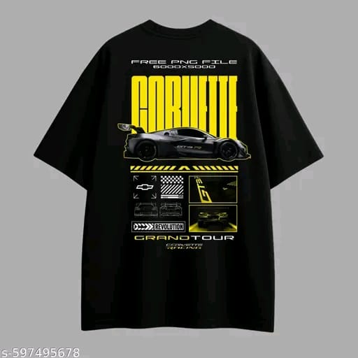 Oversized Graphic T-Shirt for Men | Streetwear Cotton Blend Black Printed Tee | Casual Baggy Fit Top