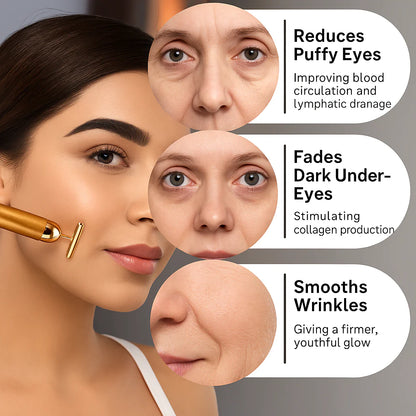 24K Gold Energy T-Bar Face Massager
