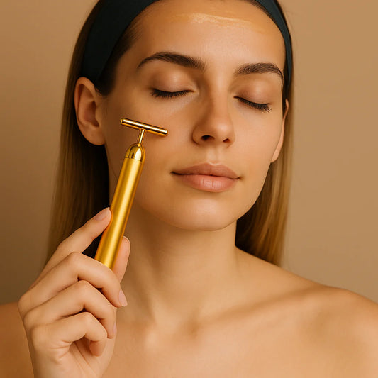 24K Gold Energy T-Bar Face Massager