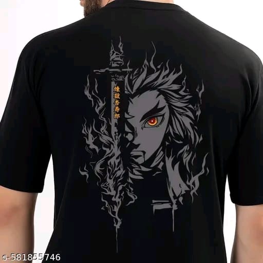 Men Cotton Oversize Tshirt RENGOKU DEMON SLAYER Anime Manga